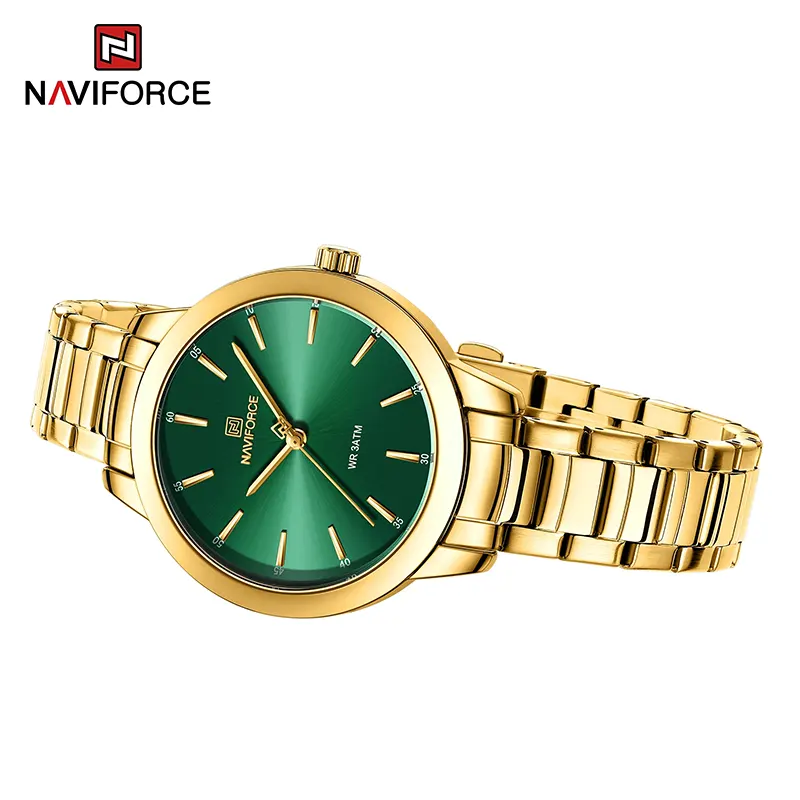 Naviforce NF5025 Classic Green Dial Ladies Watch